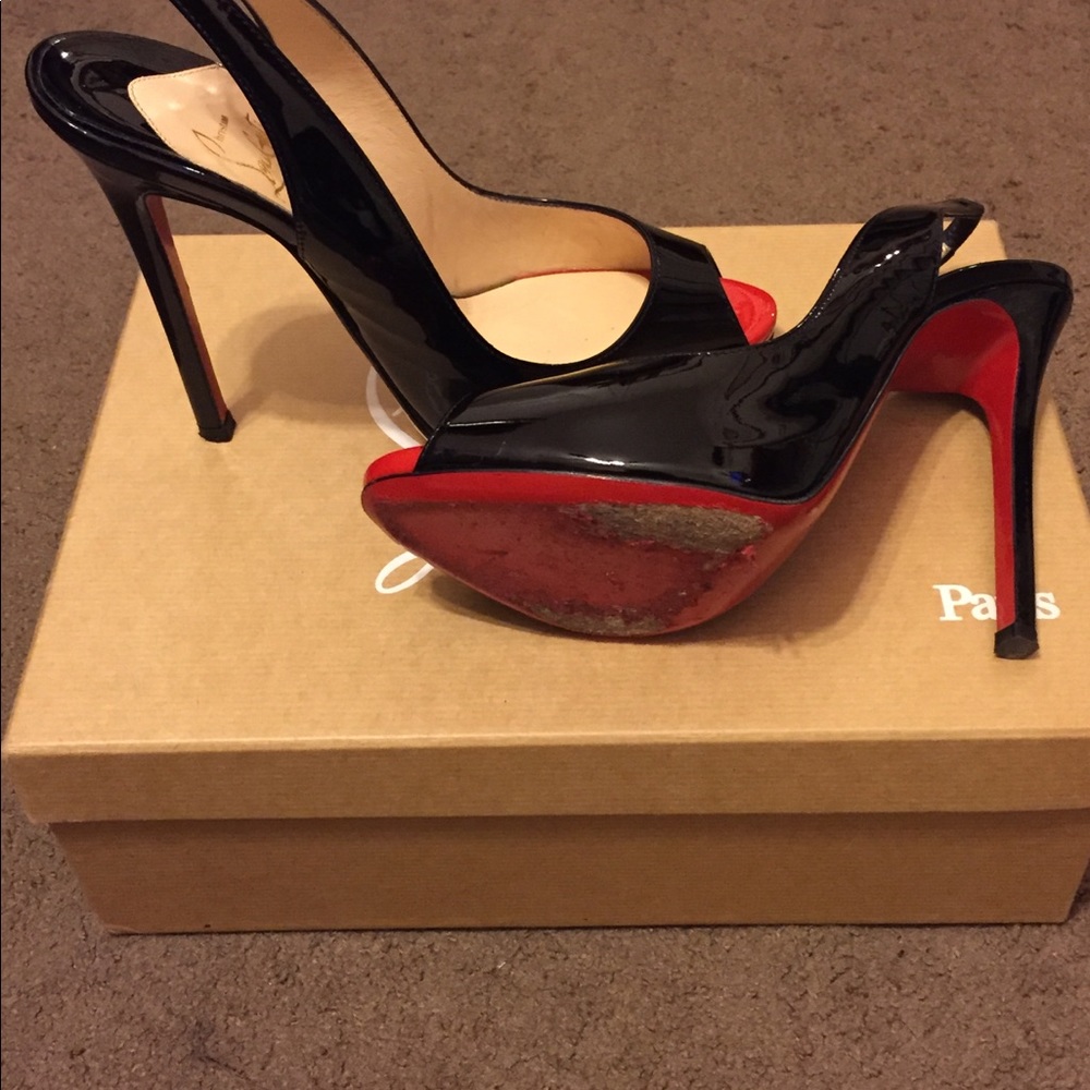 Christian Louboutin Flo Sling patent shoes - Picture 7 of 7